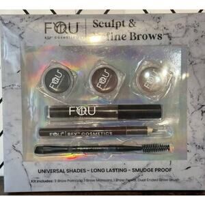 BFY Cosmetics Sculpt Define Brows Kit Universal Shades Smudge-Proof NIB